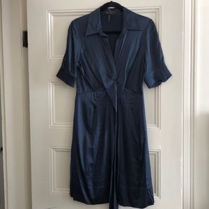BCBG Max Azria dress navy blue silk 8
